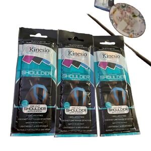 Lot (3) Kinesio Tape - Pre-Cut Shoulder Support - Optimized Athletic Tape Strips
